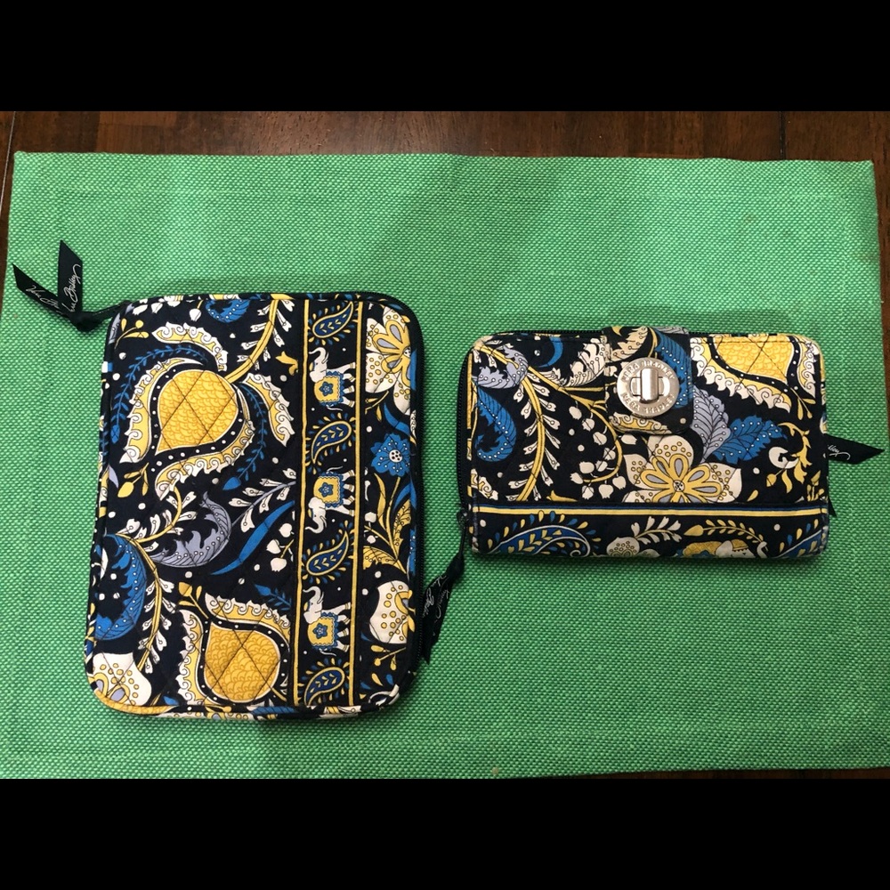Vera Bradley Tablet Sleeve and Turnlock wallet